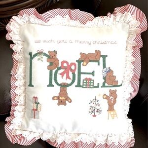 “NOEL” Christmas Pillow 17.5” Square
